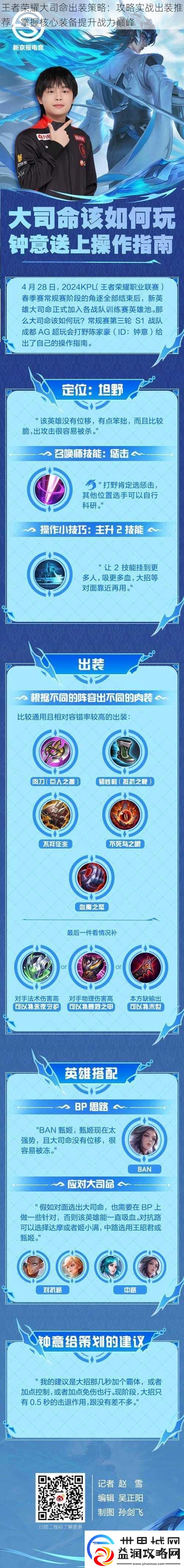 王者荣耀大司命出装策略：攻略实战出装推荐-掌握核心装备提升战力巅峰