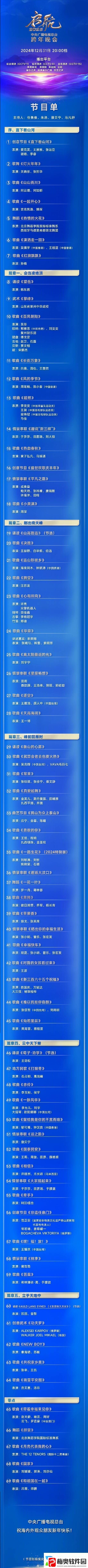 明星大咖云集！央视跨年晚会节目单公布