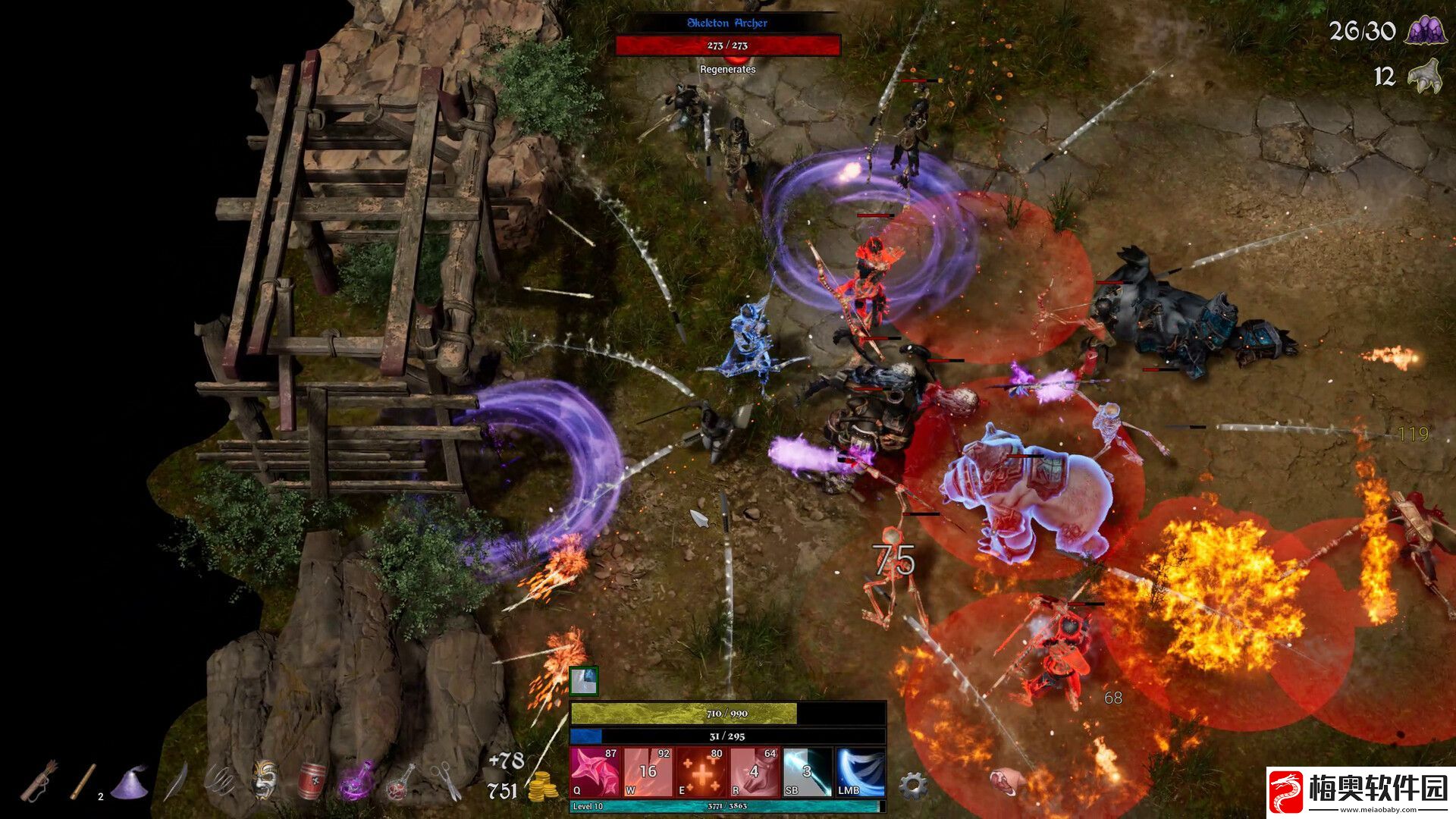 类暗黑快节奏俯视角动作游戏法术塑造者现已在Steam推出试玩Demo